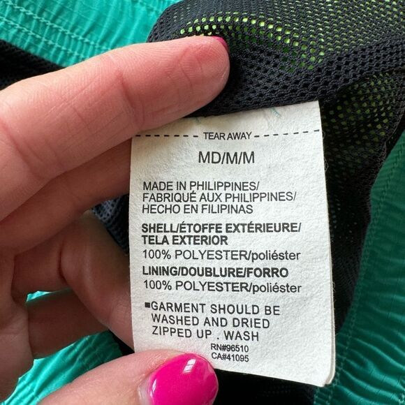 Under Armour Womens Off-Pitch Anorak 2.0 Jacket Hoodie Turquoise Lime Green Sz M - Picture 14 of 15